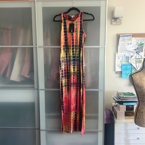 Fashion Nova Multicolor Tie-Dye Maxi Dress